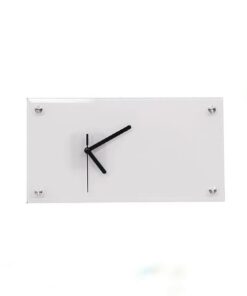 Glass Photo Frame With Clock Square
