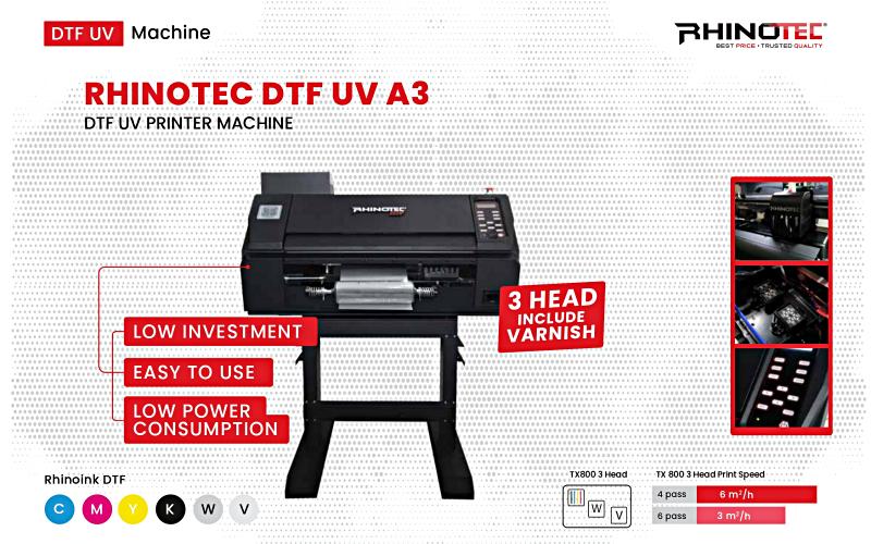 Mesin DTF UV A3 Rhinotec New