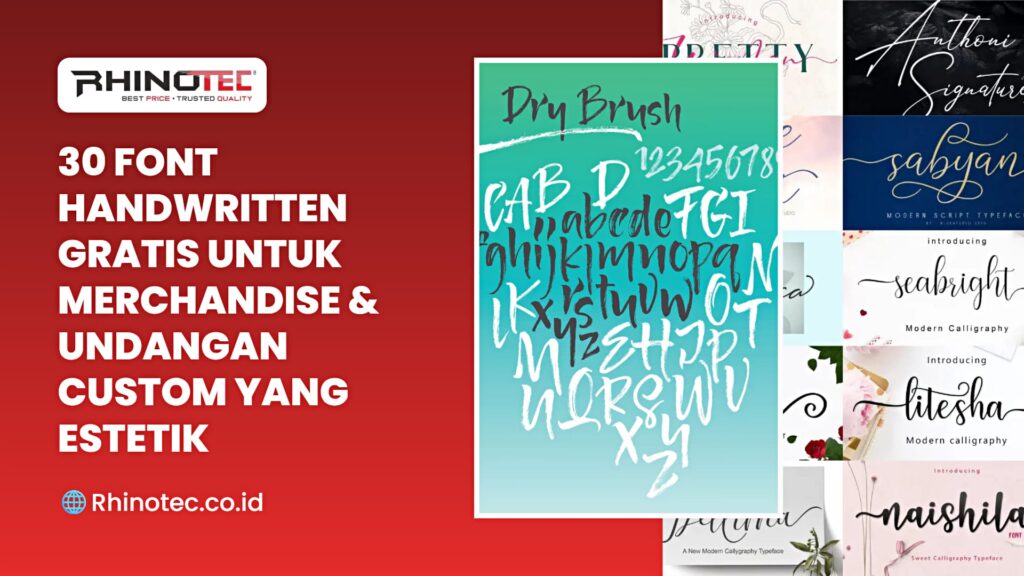 30 Font Handwritten Gratis untuk Merchandise & Undangan Custom yang Estetik