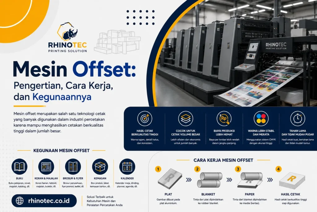 Mesin Offset: Pengertian, Cara Kerja, dan Kegunaannya